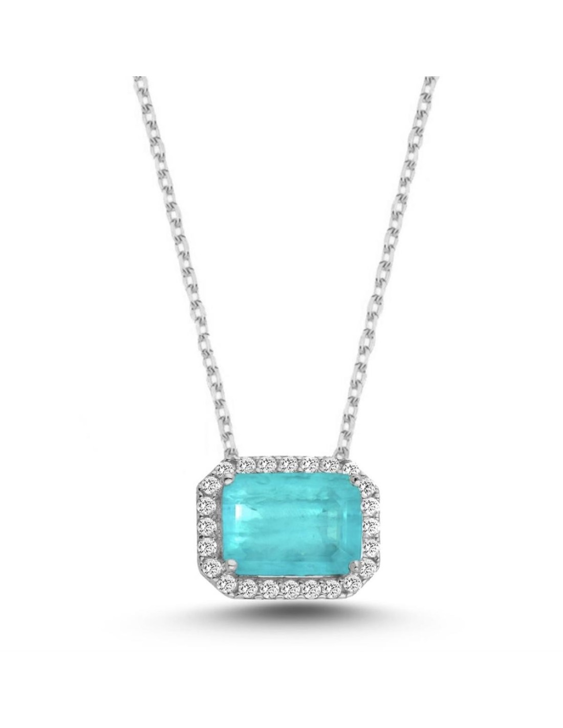 Paraiba Taşlı Kolye